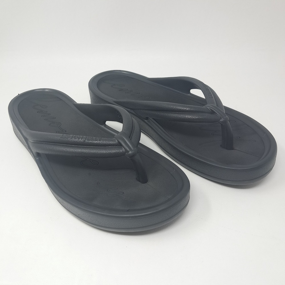 Lemon Jelly Mare Chunky Thong Sandals Size 39 US 8.5 Charcoal Grey Waterproof